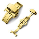 Fecho Borboleta Dourado Pulseira De Relogio Smartwatch 20mm