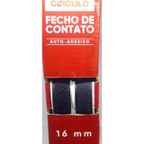 Fecho De Contato Auto Adesivo 16mm 25 Mts branco Ou Preto 