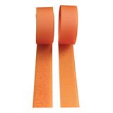 Fecho De Contato Macho Fêmea 25mm X 1 Metro Cor Laranja
