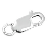 Fecho Mosquetão 7mm Corrente Pulseira Tornozeleira Prata 925