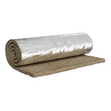 Feltro Lã De Rocha Aluminizada Esp 2 5cm 1 Rolo Fita Alum