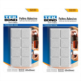 Feltro Quadrado Protetor C 32 Un Tek Bond Kit 2 Und Cor Branco Geométrico