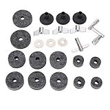 Feltros De Prato Antiderrapantes Peças De Reposição 2 5cm 4cm 5cm Almofadas Conjunto De Manga De Prato De Tambor Para Manutenção De Kit De Bateria Feltro Plástico Metal 2 