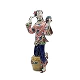 FENGWXINW Estatueta De Animal Estátua Ornamentos Esculturas Estátuas Ornamentos Estatuetas Colecionáveis Bonecas Chinesas Cerâmica Feminina Escultura Artes Estátua De Porcelana Antiga Colecionáveis