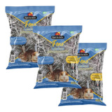 Feno Roedores Coelhos Porquinho Da India 400g Kit C 3 Pcts