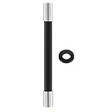 Fenteer Tubo De Extensão De Torneira Universal Para Pia De Cozinha Ao Ar Livre Preto 50 Cm