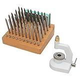 Ferramenta De Fixação De Reparo De Relógio Ferramenta De Prensa De Relógio Kit De Perfuração De Joias Para Relojoeiro Com 50 Pinos E 10 Perfuradores Alça Ergonômica