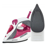 Ferro De Passar Roupa Black Decker Com Vaporizador Com Base Antiaderente Rosa Modelo Fx2200 110v
