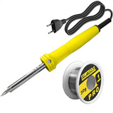 Ferro De Solda 220v Ponta Fina 30w Com Suporte E Rolo De Estanho 30g Para Soldagem Profissional Kit