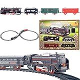 Ferrorama De Brinquedo Trem Elétrico Infantil Trenzinho Locomotiva Com Luz Trilhos E 3 Vagões