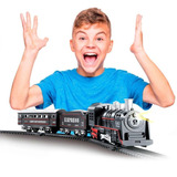 Ferrorama Pista Trem Locomotiva Infantil Com Som E Luz