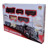Ferrorama Trem A Pilhas Máquina Locomotiva Pista Som E Luz