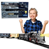 Ferrorama Trem Com Luz 19 Peças Trenzinho