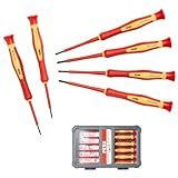 FESA Conjunto De Chaves De Fenda De Precisão Isoladas Conjunto De Chaves De Fenda De Terminal De 6 Peças De 1000 V Com Pontas CR V 2 Philips PH00 PH0 E 4 Fendas 1 5 Mm 2 0 Mm 2 5 Mm 3 0 Mm