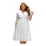Festa Gospel Batizado 24 Madrinha Vestido Plus Size Renda