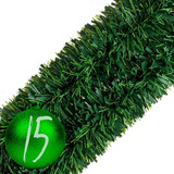 Festão De Natal Fougeron Flexível Verde 15m Decoração Luxo