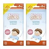 Fever Friends Compressas Refrescantes Adesivas- 2 Pacotes- 4 Unidades- 12 Cm X 5 Cm- Duração 8 Horas