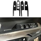 Fewshaw Acabamento De Painel De Interruptor De Elevação De Janela De Fibra De Carbono Para Chevy Silverado 1500 GMC Sierra 1500 2022 2025 Para Sierra Silverado 2500 3500 HD 4 Portas Cabine