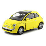 Fiat Nuova 500 Amarelo Escala 1 24 Motormax