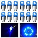 FICBOX 12 Peças De Lâmpadas De LED Para Rodas Luz De Flash Válvula De Pneu Lâmpada Para Carro Caminhões Motocicleta Azul