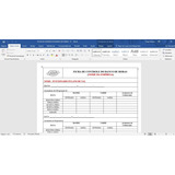 Ficha De Controle Do Banco De Horas