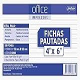 Ficha Pautada 4x6 152x102 Mm 100 Folhas- Jandaia- 69683-77