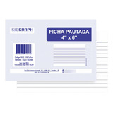Ficha Pautada 4x6 Média Bloco Com 100 Fls Sidgraph