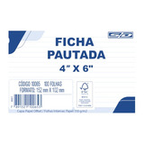 Ficha Pautada 4x6 Pacote Com 100 São Domingos