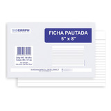 Ficha Pautada 5x8 100 Folhas 20 3cm X 12 7cm Para Resumo