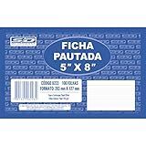 Ficha Pautada 5x8 12-7x20-3cm- São Domingos- Multicor- Pacote De 100