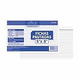 Ficha Pautada 5x8 203x127 Mm 100 Folhas Jandaia