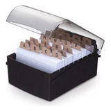 Fichário 4x6 Ficheiro A z Organizador 100 Fichas Pautada