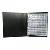 Fichário Álbum Para 630 Moedas 10 Folhas 63 Bolsos 4 Argolas