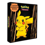 Fichário Álbum Pasta Pokemon Pikachu 10 Folhas 06 Cards