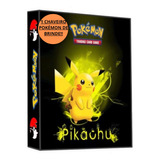 Fichário Álbum Pasta Pokemon Pikachu 20 Folhas 59 Cartas