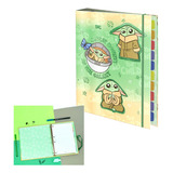 Fichário Argolado Baby Yoda Starwars Colegial A5 Escolar