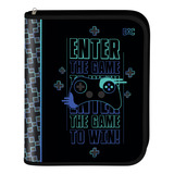 Fichário Argolado Gamer Com Zíper Caderno Dac