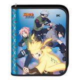 Fichário Argolado Naruto Grande Com Zíper Caderno Dac