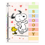 Fichario Caderno Argolado 10 Materias 160 Folhas Snoopy C d