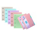 Fichário Caderno Argolado A4 Pastel Yes Bloco 10 Divisoria