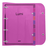 Fichário Univ Feminino C 200 Folhas Lumi Neon Divisórias