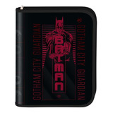Fichário Universitário Zíper Batman Gotham City Argolado Dc