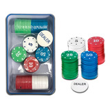 Fichas Para Poker 100 Peça Coloridas