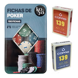 Fichas Poker Numeradas 100 Fichas Com 2 Baralho Copag 139