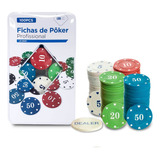 Fichas Poker Profissional 100un C Numeração Kit Poker