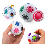 Fidget Toy Bolinha Anti Stress Cubo Mágico Bola Mágica Pop Cor Branco