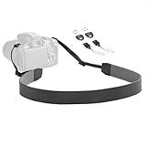 FIEIL Alça De Câmera Vintage De Couro Legítimo Para Câmera Alça De Ombro Confortável Para Câmeras DSLR SLR E Mirrorless Preto 