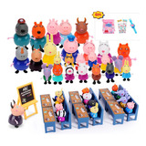 Figuras De Ação Dos Personagens Da Família De Peppa Pig 