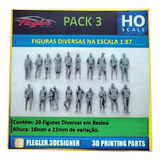 Figuras Humanas Na Escala 1 87 Ho pack 3 Flegler Designer