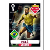 Figurinha Rei Pelé Rara Legend Extra Sticker Copa 2022 Qatar